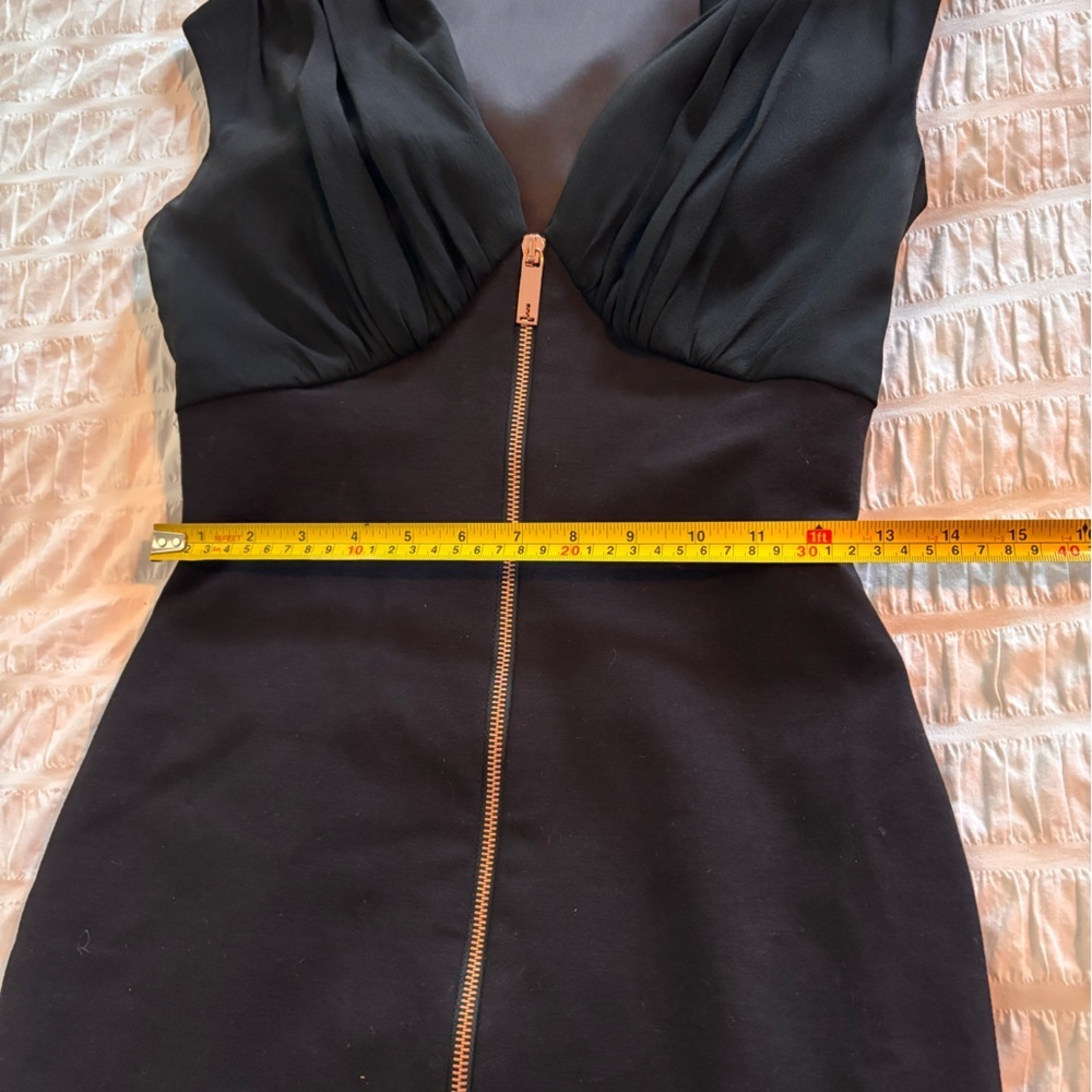 Ted Baker Black Asella Dress with Front  Zipper Detail - Picture 8 of 9